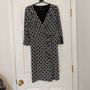 White House Black market geometrical print dress